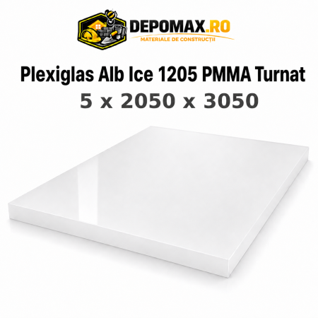 Plexiglas Alb/Ice 1205 PMMA turnat 5 x 2050 x 3050 mm